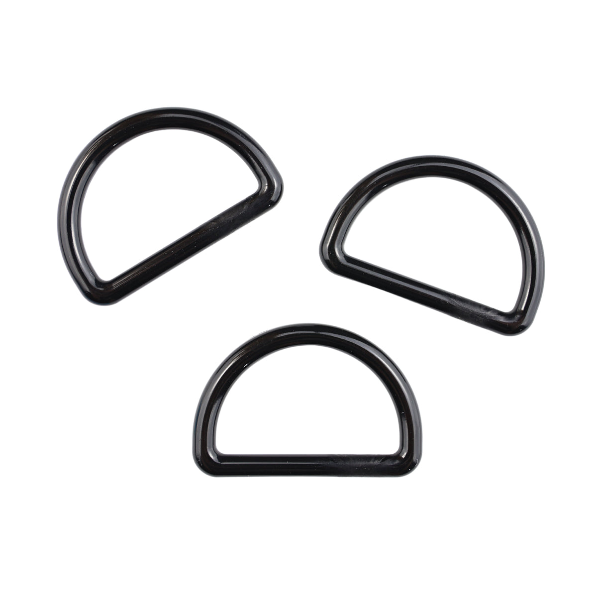 Plastic D-ring - 30/19 mm black 1 pc.