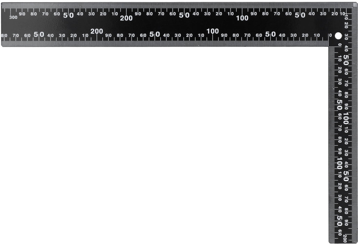 Vorel metal try square - black 300x200 mm