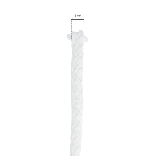 Šňůra - Bavlněná 5 mm/1 m bílá