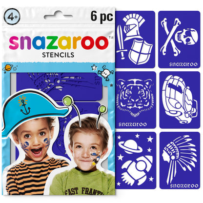 Snazaroo Gesichtsmal-Schablonen - Jungen 6 Stk.