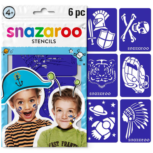 Šablony na malování na obličej Snazaroo - Kluci 6 ks