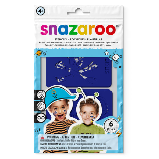 Šablony na malování na obličej Snazaroo - Kluci 6 ks