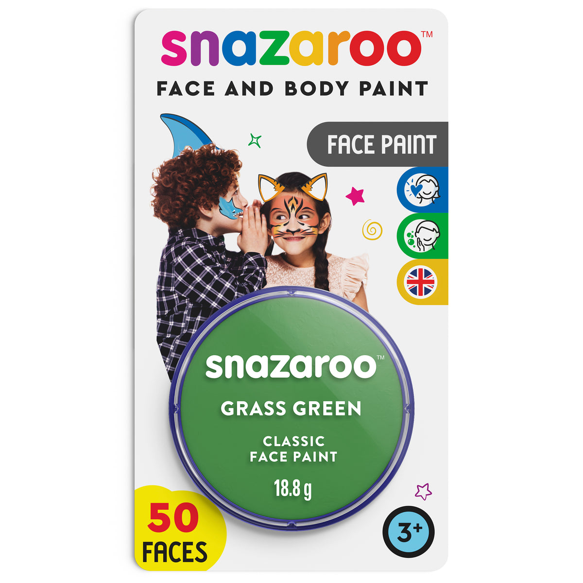Snazaroo Körper- und Gesichtsschminke - Grasgrün 18 ml