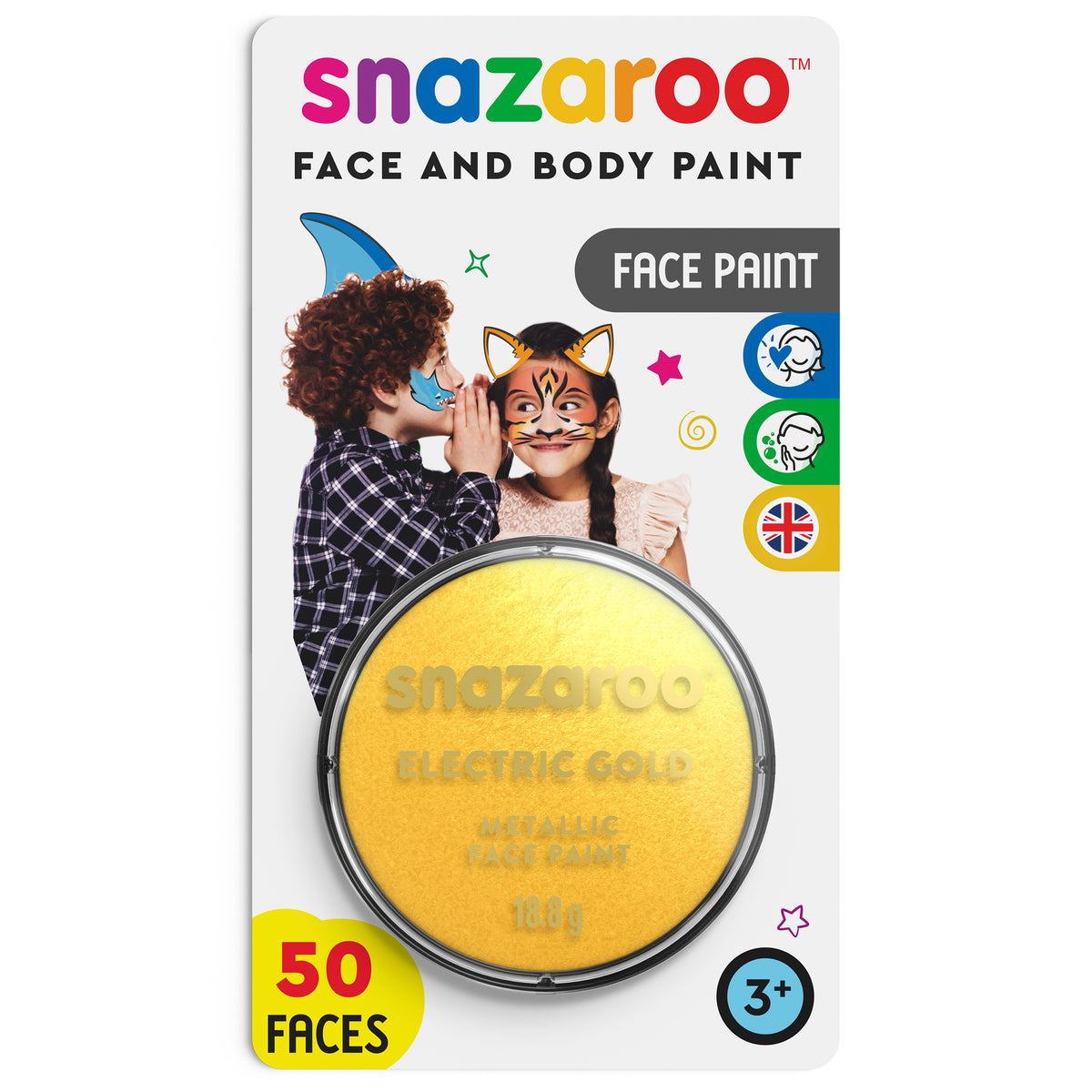 Snazaroo Metallic Gesichts- und Körperfarbe - Gold 18 ml