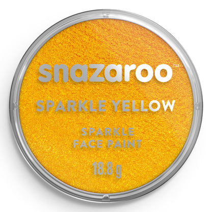 Snazaroo Glitzer-Schminke für Gesicht und Körper - Gelb 18 ml