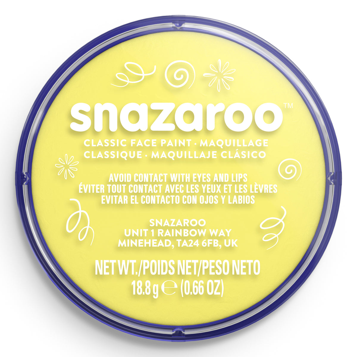 Snazaroo Körper- und Gesichtsschminke - Hellgelb 18 ml