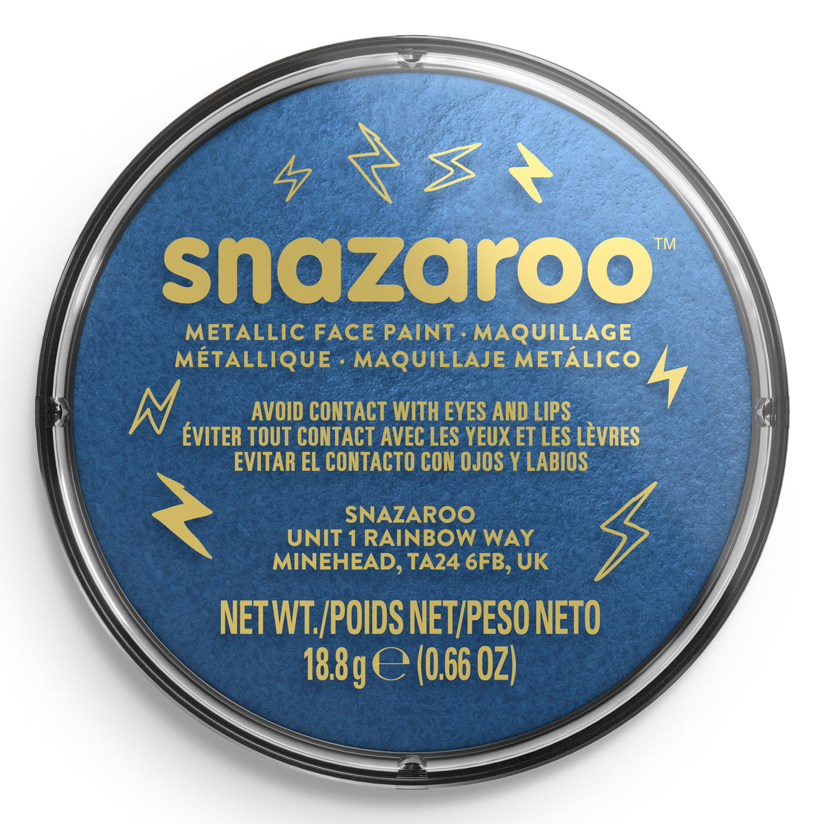 Snazaroo metalická barva na obličej a tělo - Modrá 18 ml