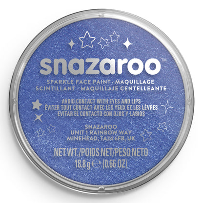 Snazaroo Glitzernde Gesichts- und Körperfarbe - Blau 18 ml