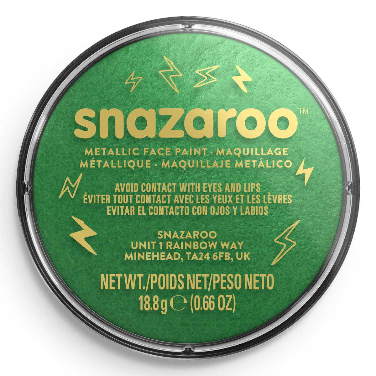 Snazaroo Metallic Schminkfarbe - Grün 18 ml