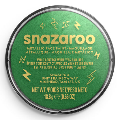 Snazaroo Metallic Schminkfarbe - Grün 18 ml