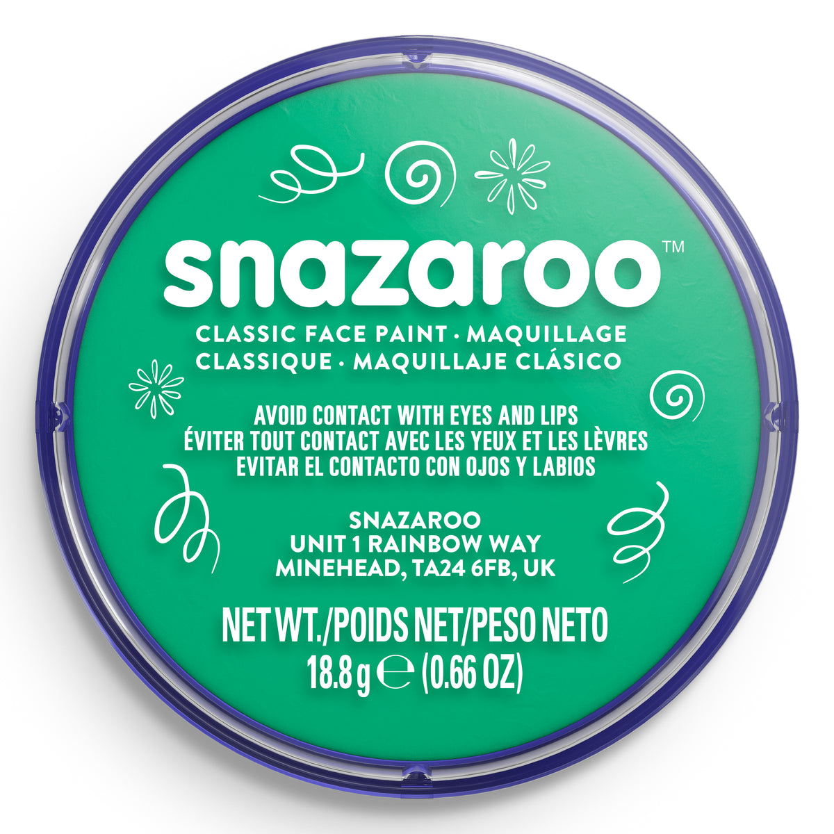 Snazaroo Körper- und Gesichtsschminke - Hellgrün 18 ml