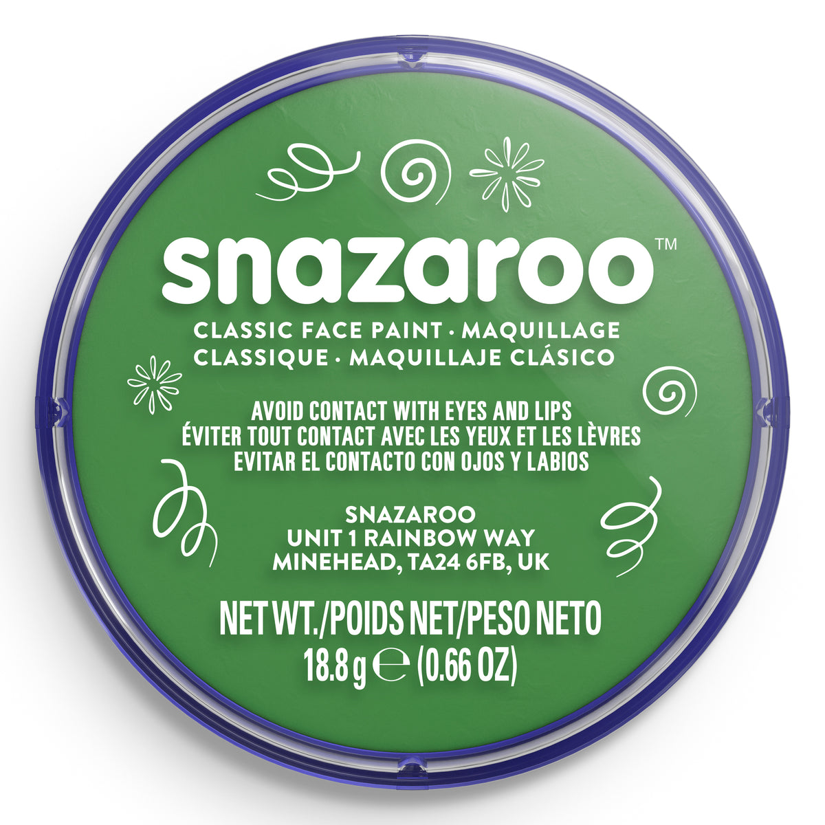 Snazaroo Körper- und Gesichtsschminke - Grasgrün 18 ml