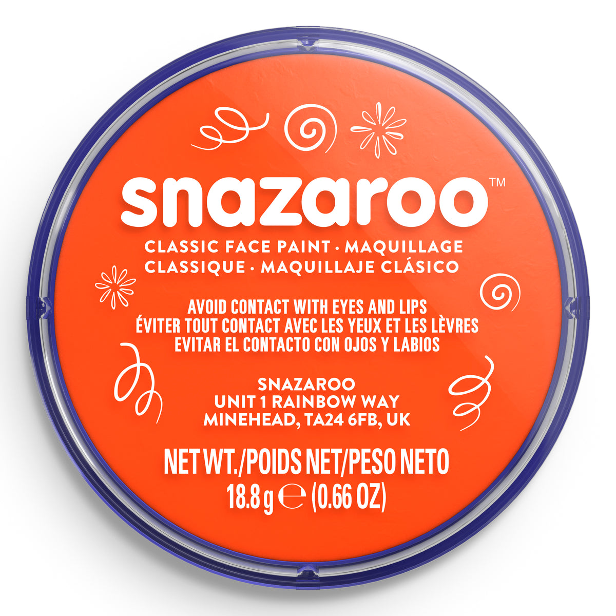 Snazaroo Körper- und Gesichtsschminke - Dunkelorange 18 ml