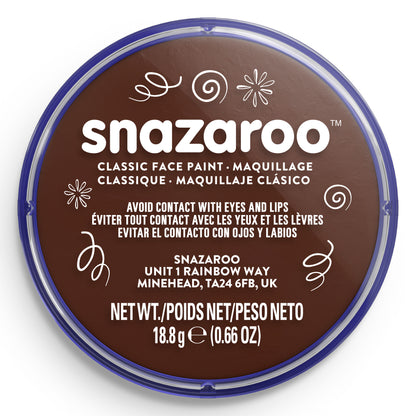 Snazaroo Gesichts- und Körperfarbe - Dunkelbraun 18 ml