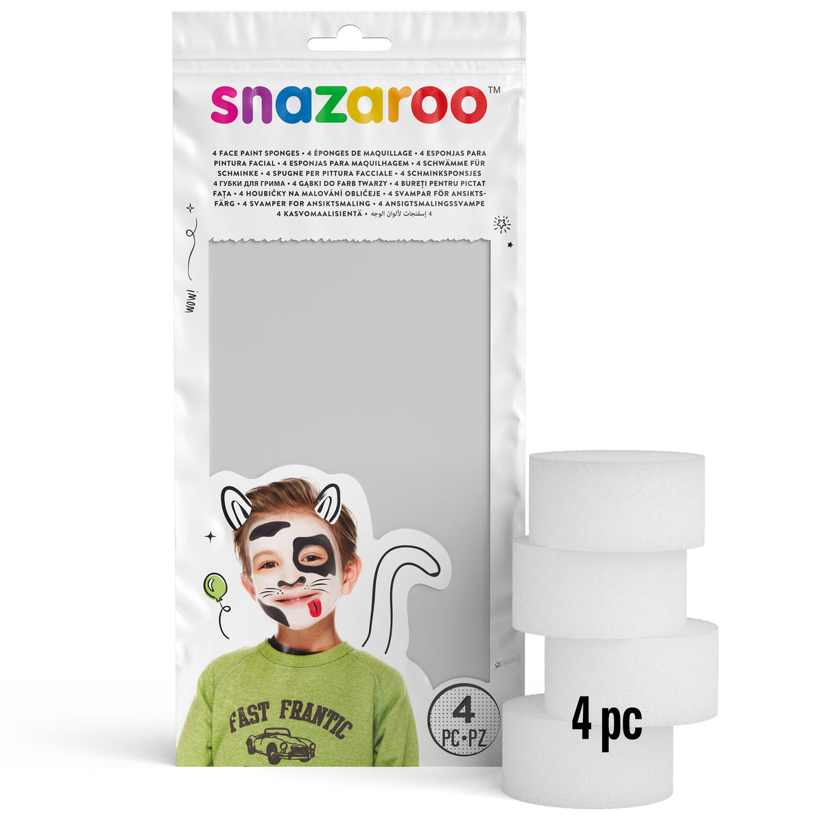 Snazaroo Face Painting Sponges - round, 4 pcs.