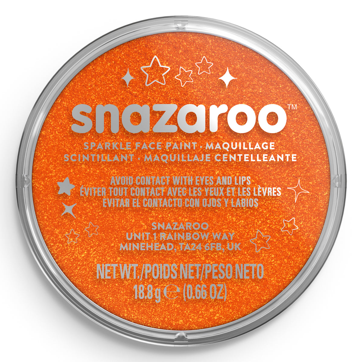 Snazaroo Körper- und Gesichtsschminke Glänzend - Orange 18 ml