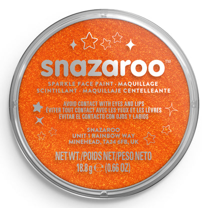 Snazaroo Körper- und Gesichtsschminke Glänzend - Orange 18 ml