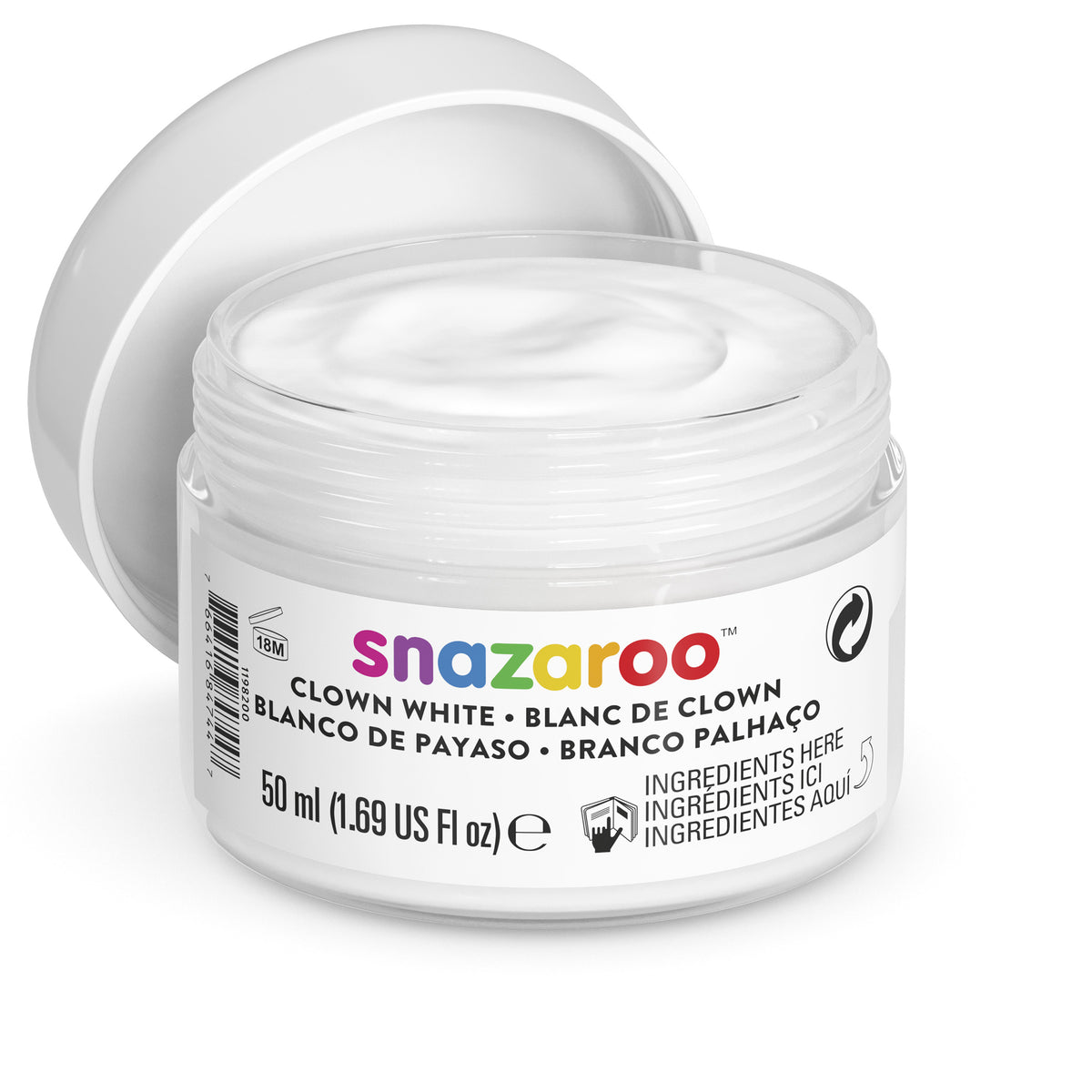 Farba do ciała i twarzy Snazaroo - Clown white 50 ml