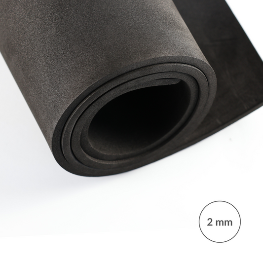 EVA foam 65 kg/m3, 2 mm black - 100x50 cm