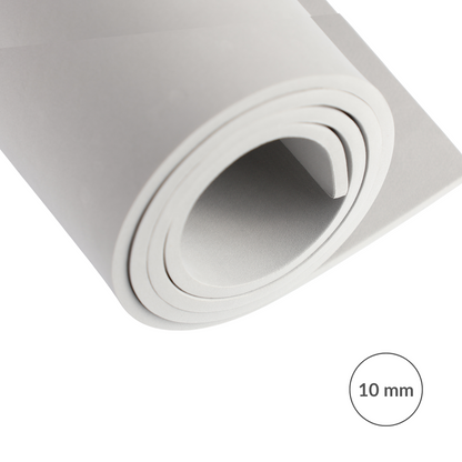 EVA Foam 100 kg/m³, fest, 10 mm grau - 100x50 cm