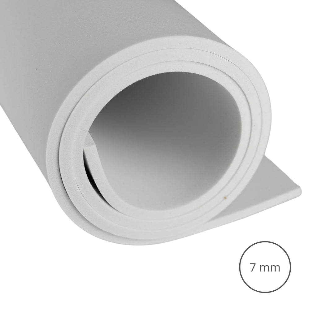 EVA foam 65 kg/m3, 7 mm white - 100x100 cm