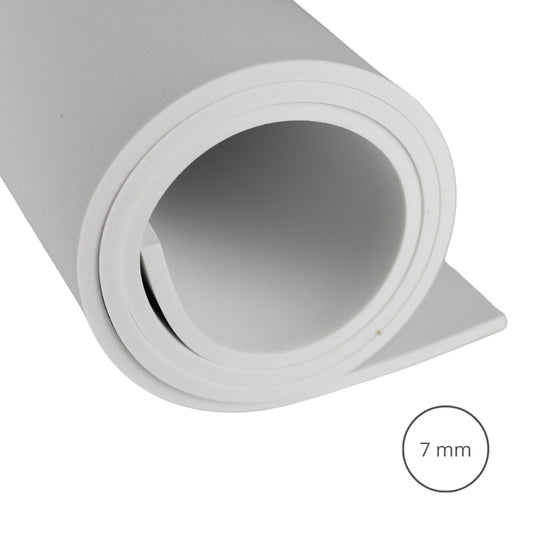 EVA foam 65 kg/m3, 7 mm white - 100x50 cm