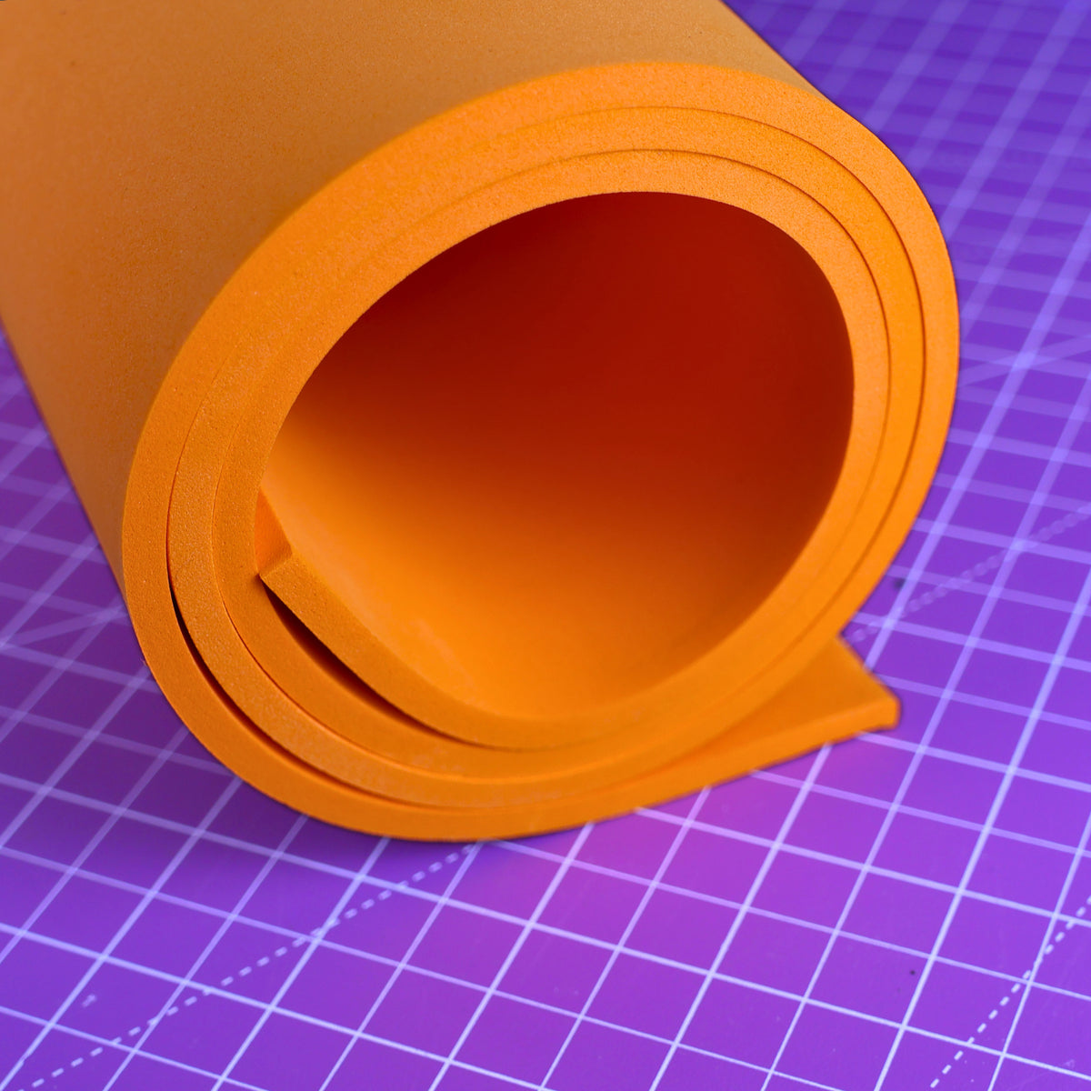 EVA Schaumstoff 65 kg/m3, 5 mm orange - 50x50 cm