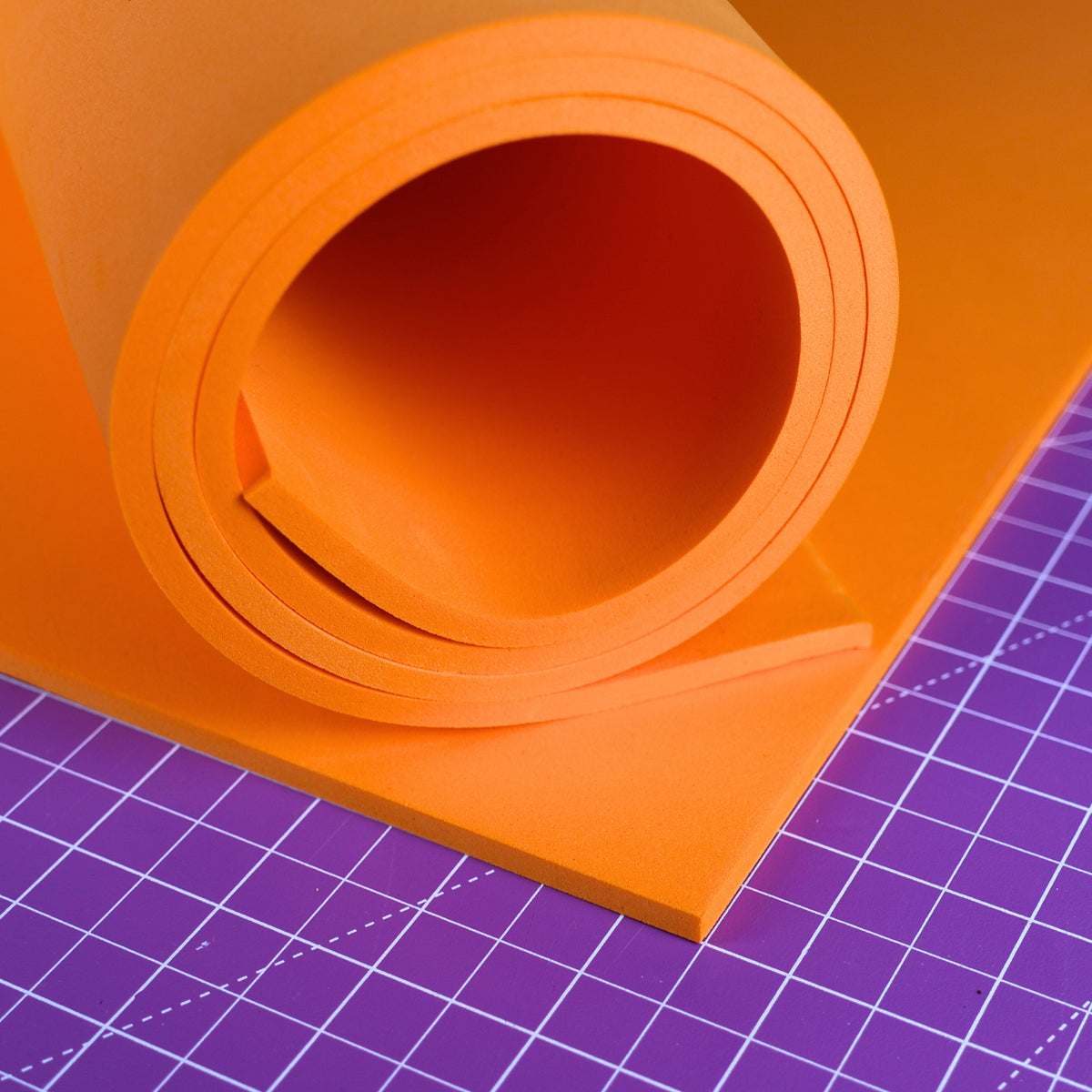 EVA Schaumstoff 65 kg/m3, 5 mm orange - 50x50 cm