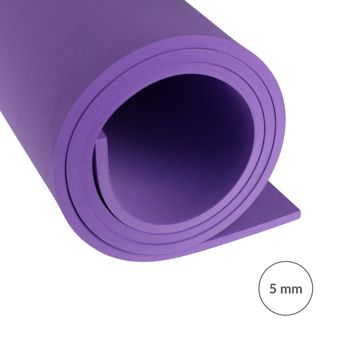 EVA foam 65 kg/m3, 5 mm purple - 100x50 cm