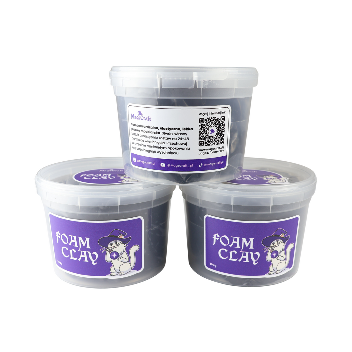 Foam Clay MageCraft - 300 g černá
