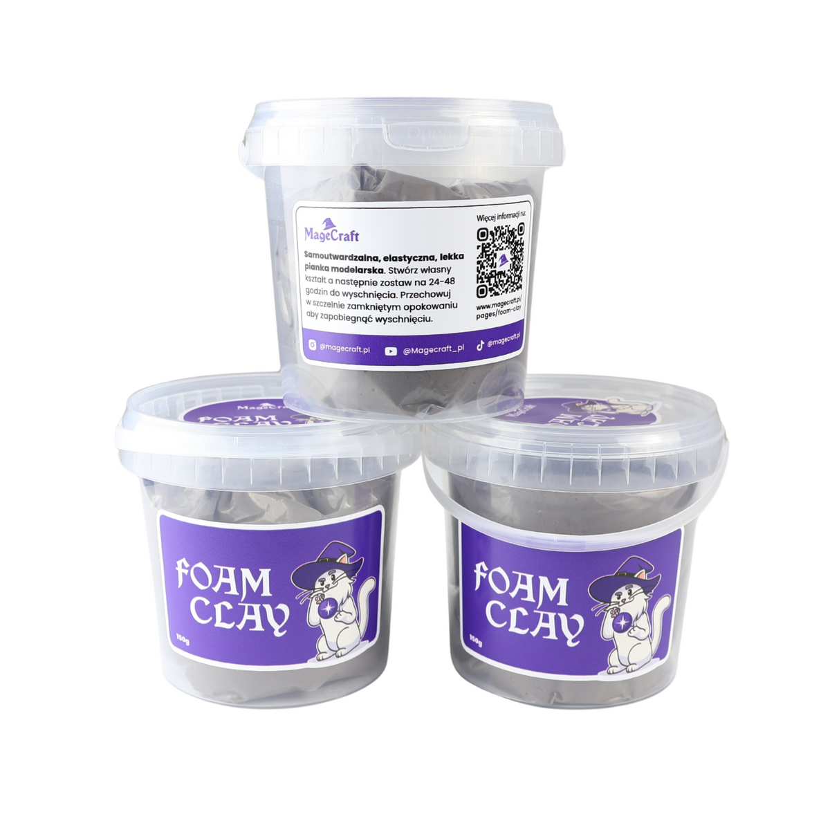Foam Clay MageCraft - 150 g Grau