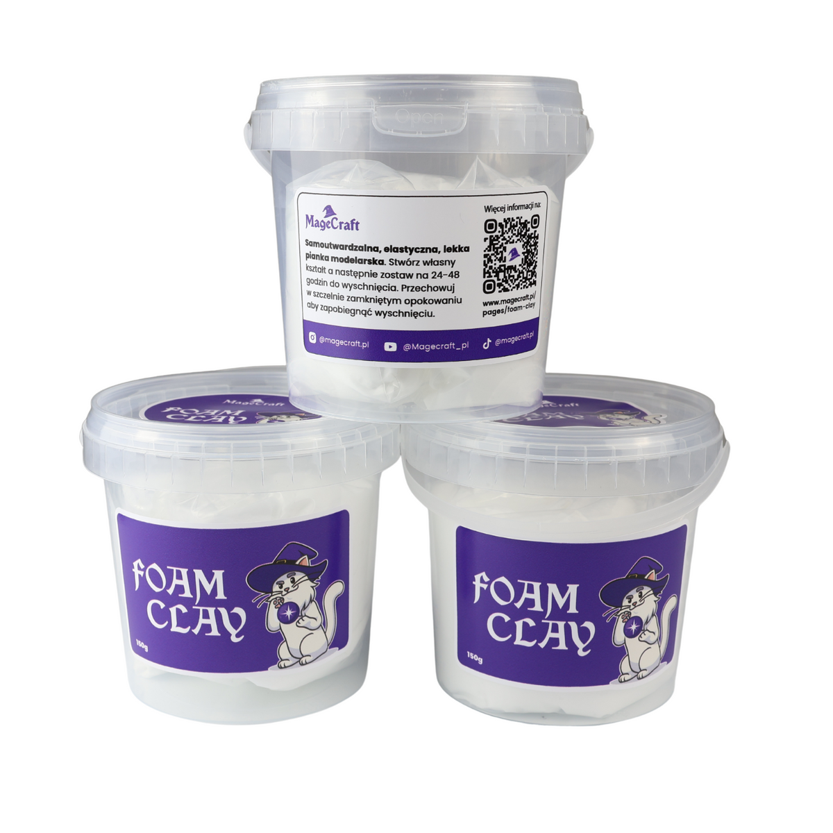Foam Clay MageCraft - 150 g Biały