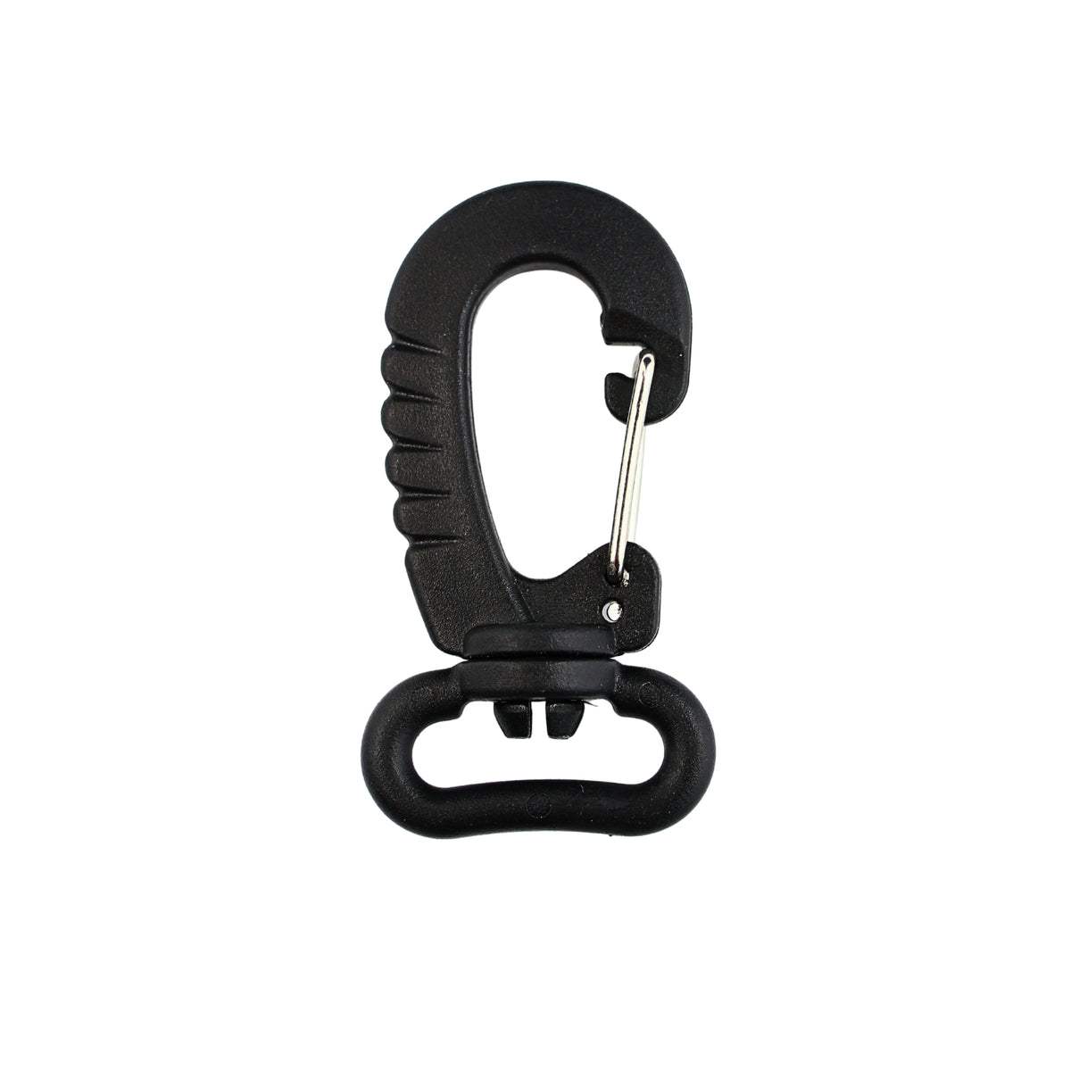 Plastic swivel snap hook - 20 mm black 1 pc.