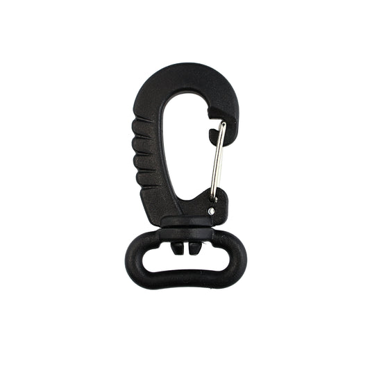 Plastic swivel snap hook - 20 mm black 1 pc.