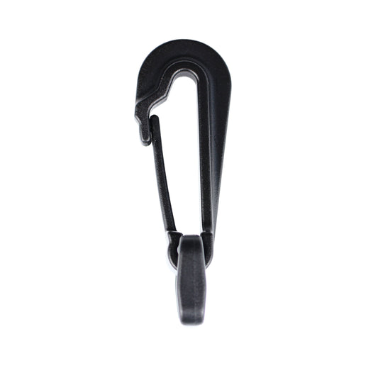 Plastic snap hook - 25 mm black 1 pc.