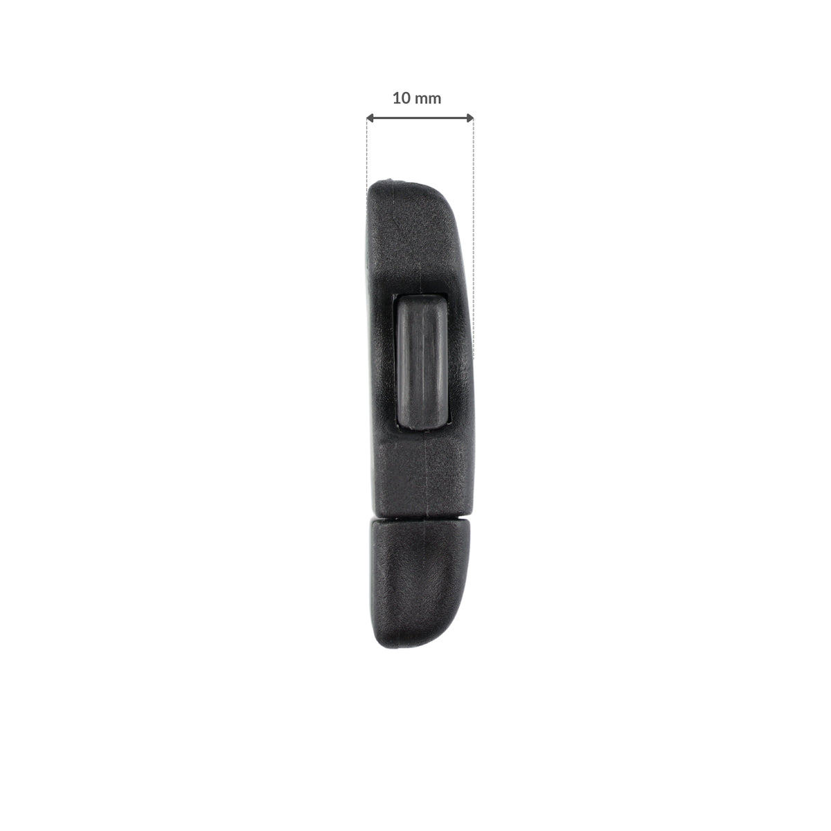 Plastic buckle - 20x46 mm black 1 pc.