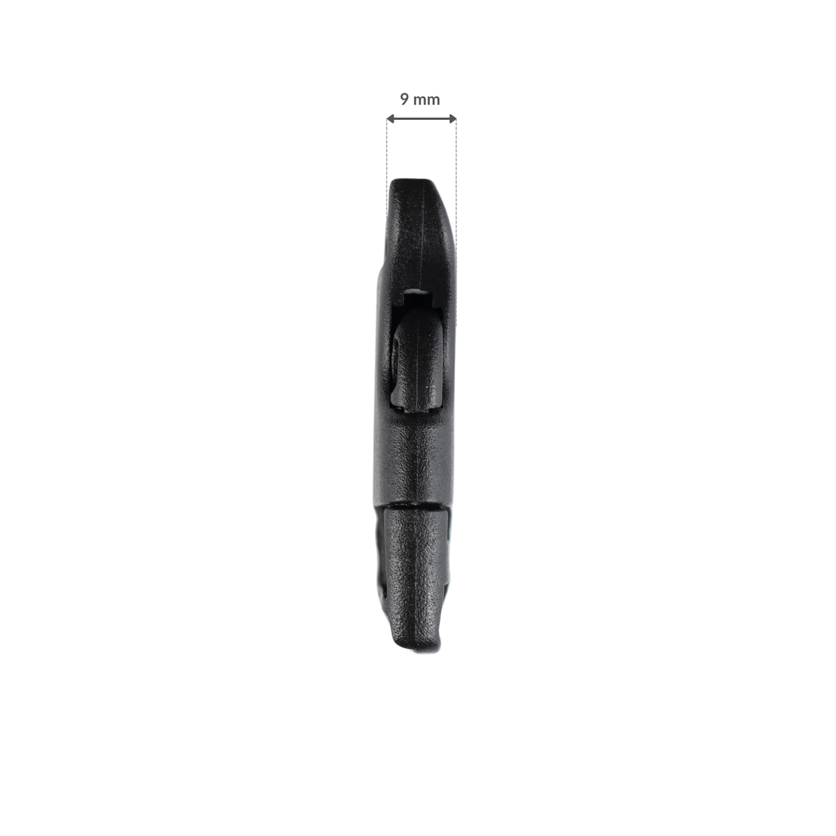 Plastic buckle - 20x51 mm black 1 pc.