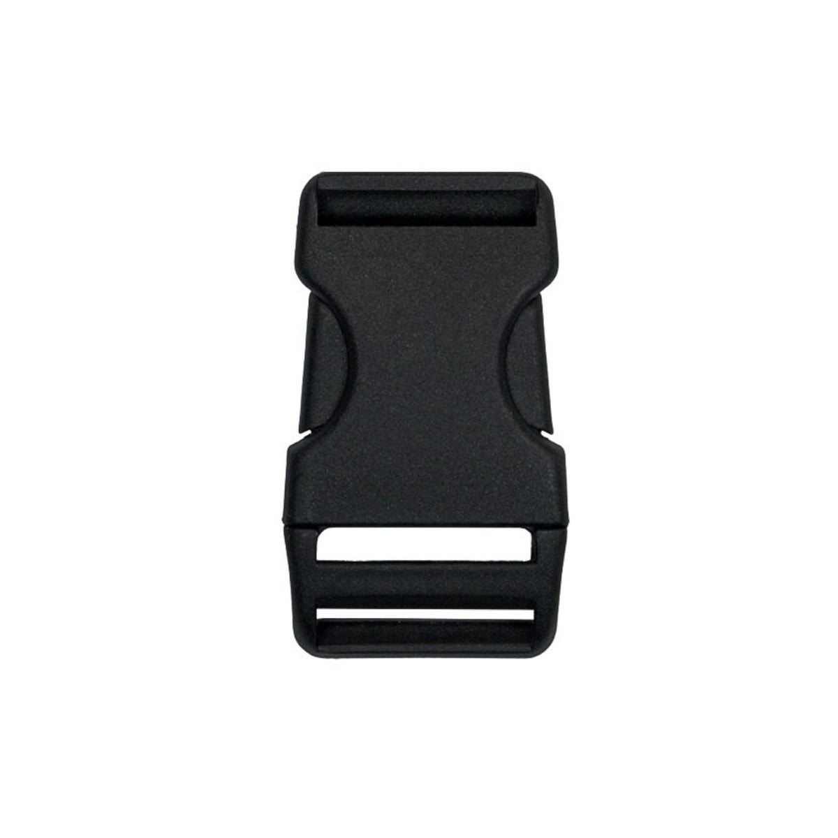 Plastic side release buckle - 25x60 mm black 1 pc.