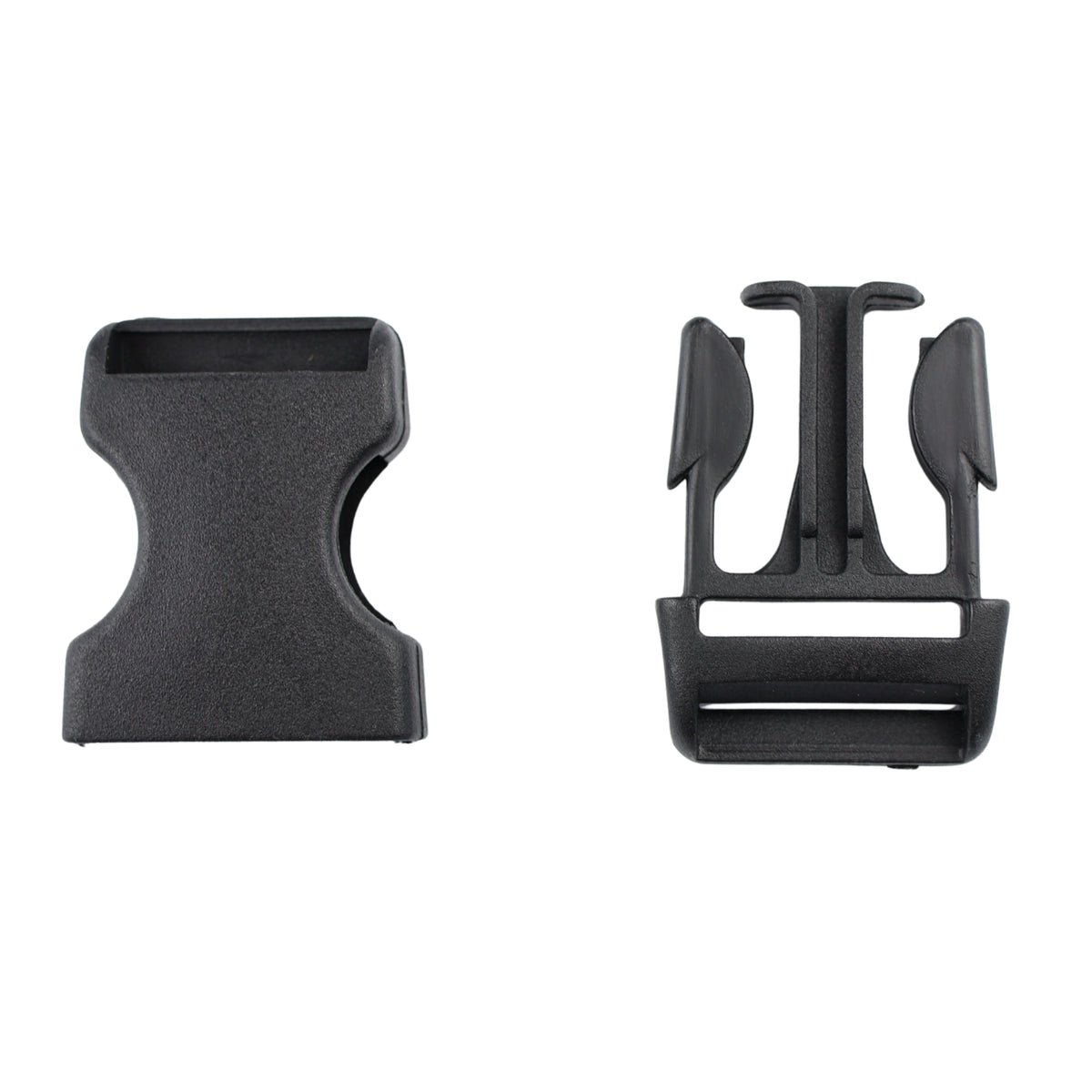 Plastic side release buckle - 25x60 mm black 1 pc.