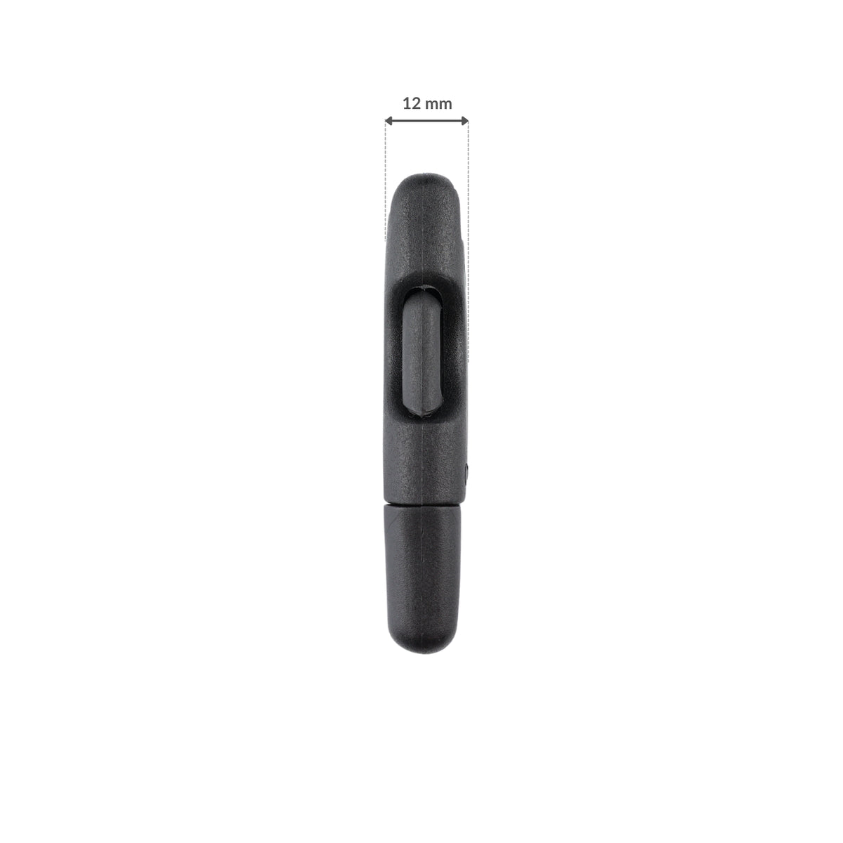 Plastiková pracka - 30x67 mm čierna 1 ks.