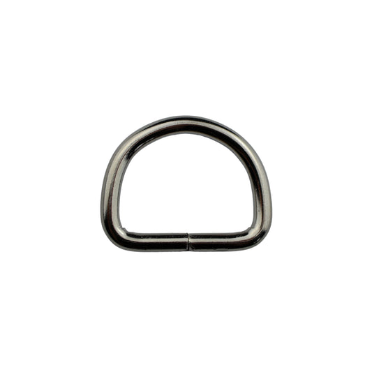 Metal D-ring - 20/15/3 mm nickel 1 pc.