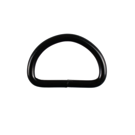 Metal D-ring - 20/12/2,5 mm matte black 1 pc.