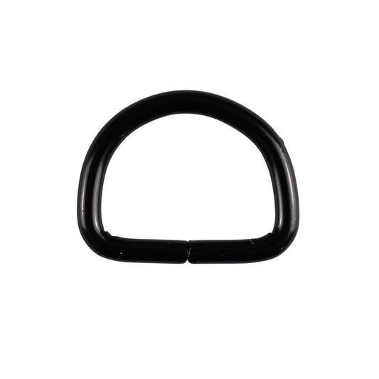 Metal D-ring - 20/15/3 mm matte black 1 pc.