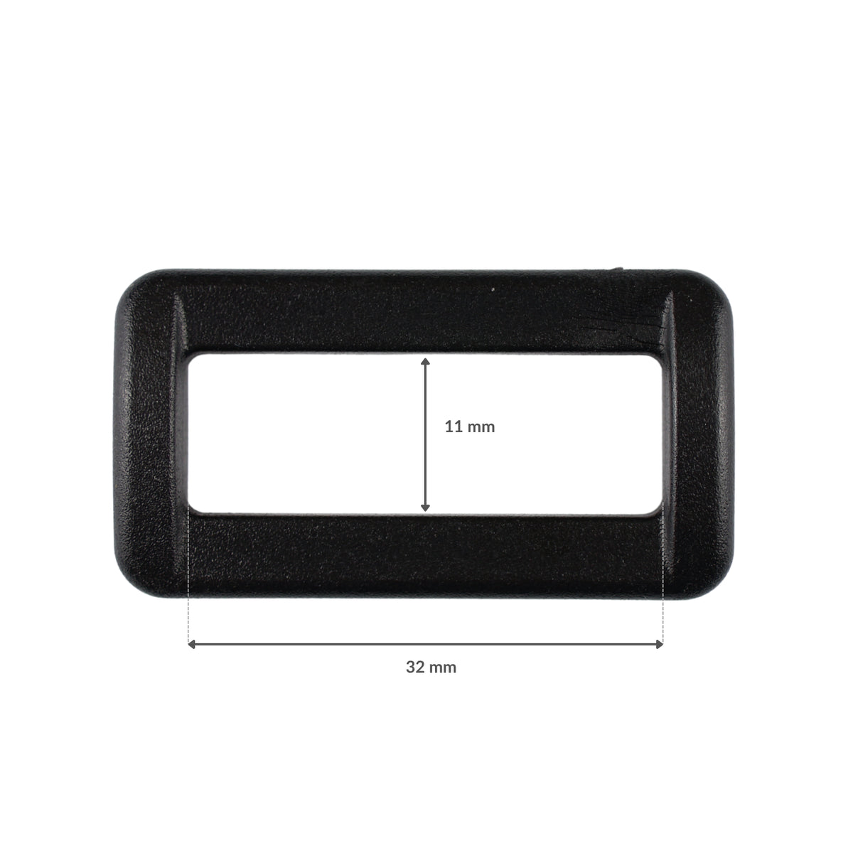 Plastic slider - 32/11 mm black 1 pc.