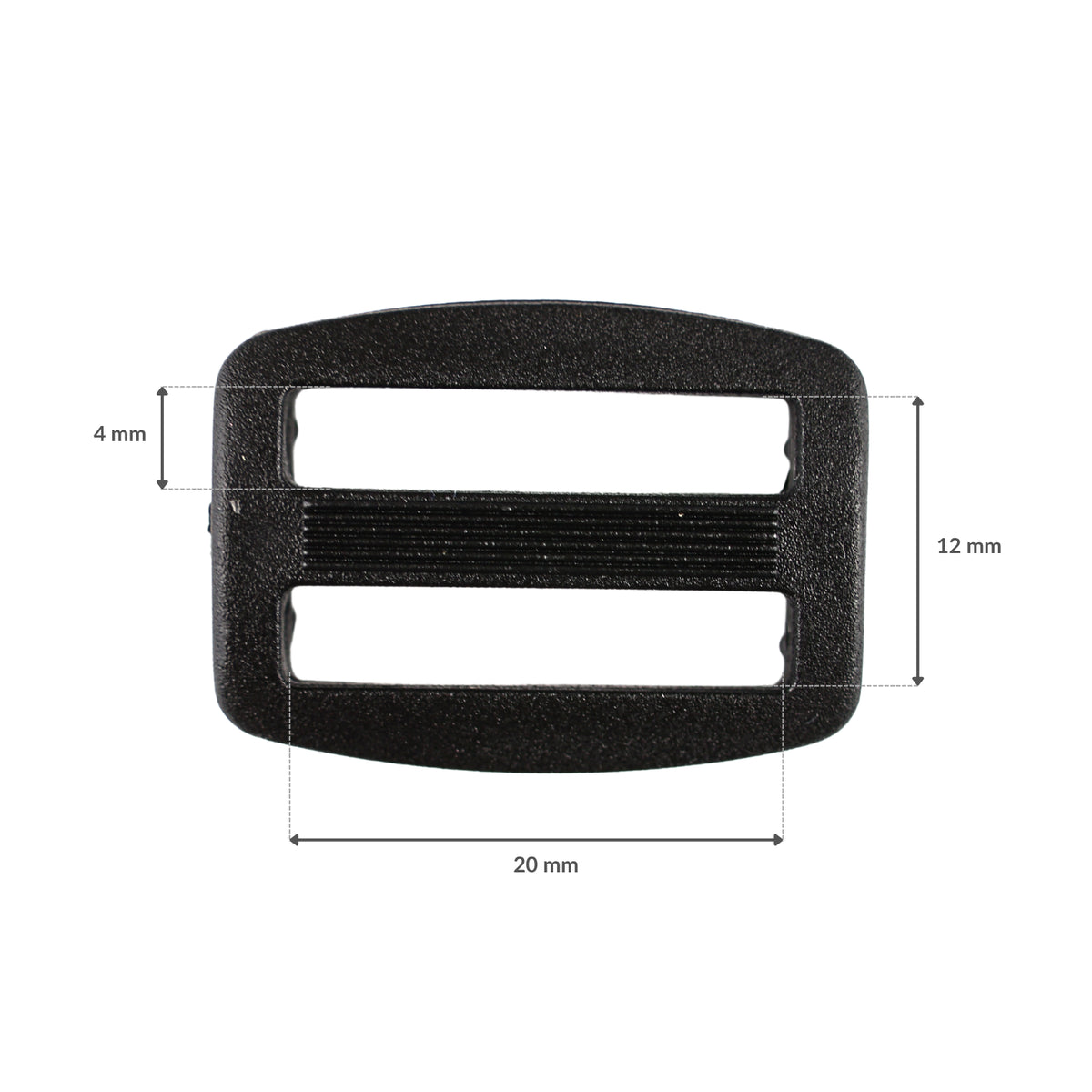Kunststoff-Regler - 20/12 mm schwarz 1 Stk.