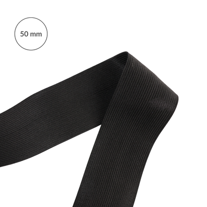 Gummiband (Elastikband) - 50 mm/1 m schwarz