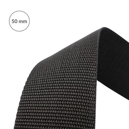 Polypropylene webbing - 50 mm/1 m black