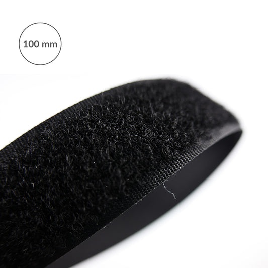 Hook and loop tape - loop 100 mm/1 m black