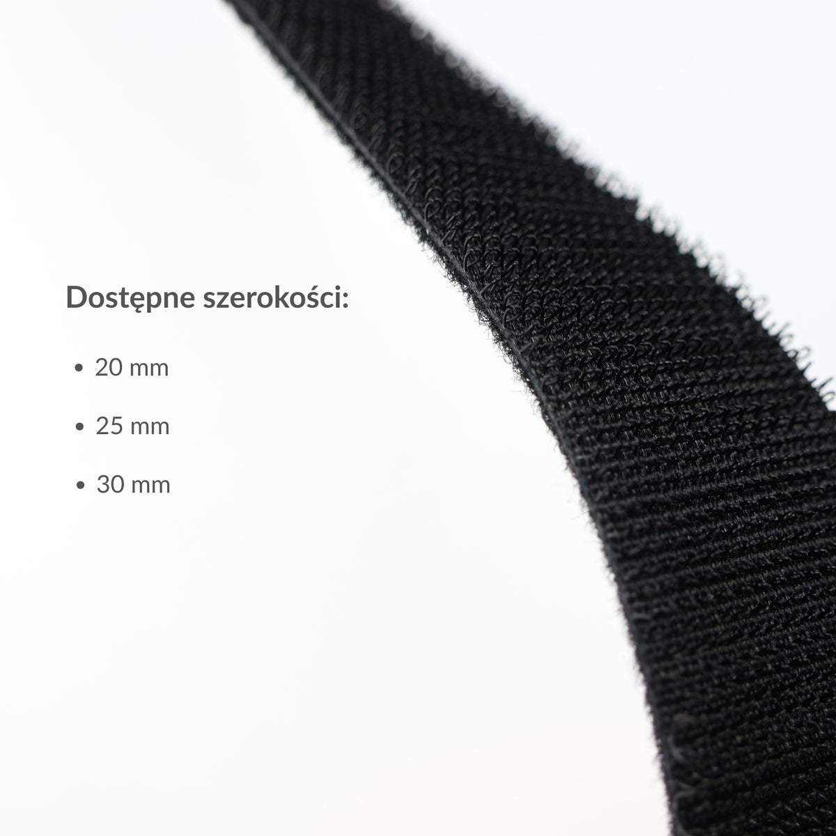 Oboustranná suchý zip páska 20 mm/1 m nylonová černá