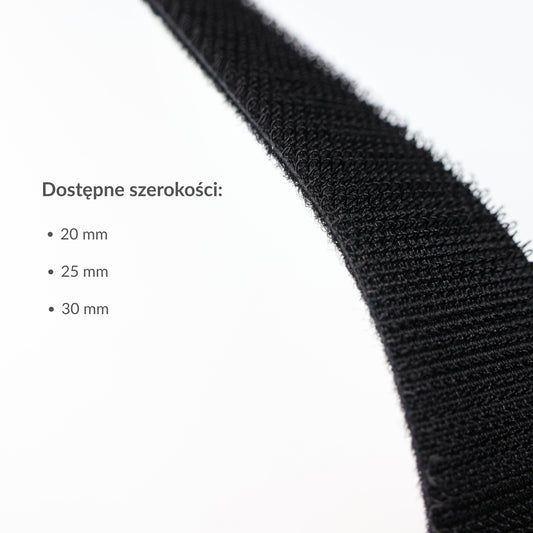 Hook and loop tape - double-sided 25 mm/1 m nylon black